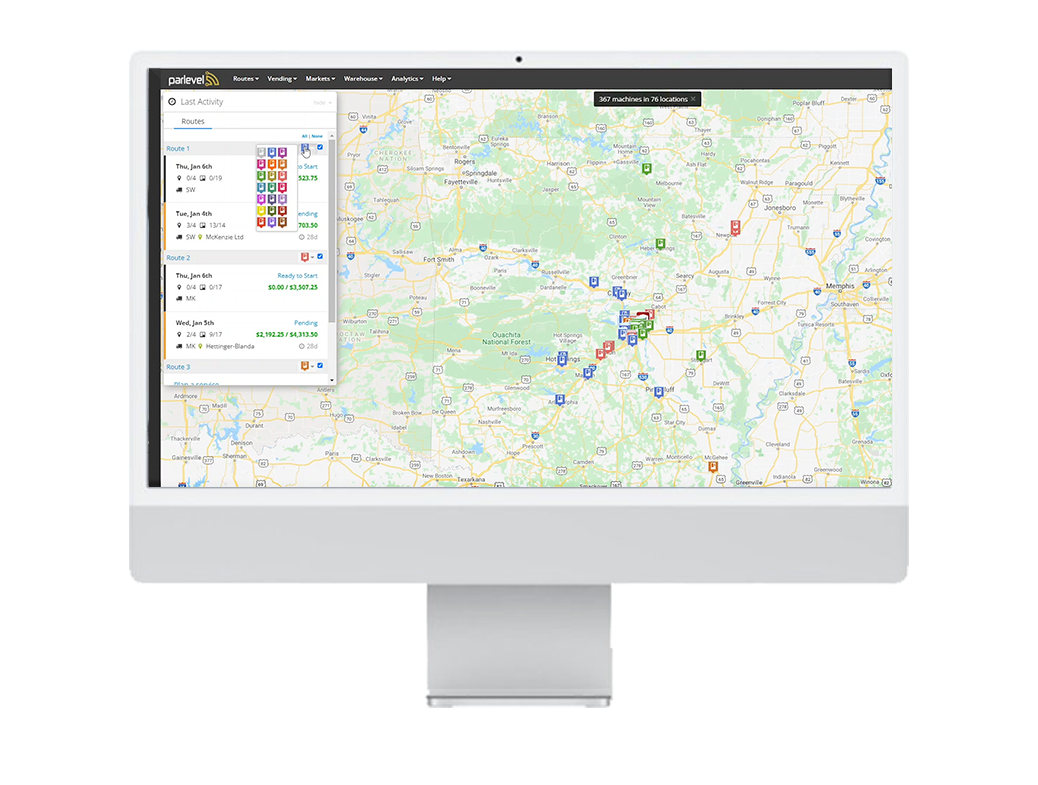 Vending Management System dynamic routing